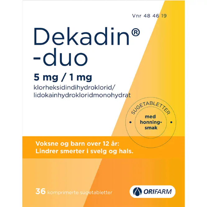 Hovedbilde Dekadin-Duo Sugetabletter Honning 36 stk