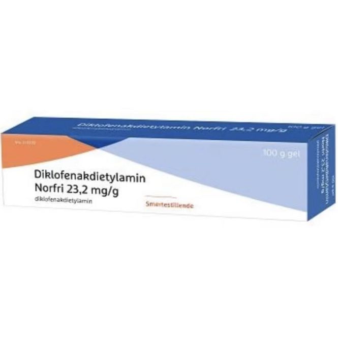Hovedbilde Diklofenakdietylamin Norfri Gel 23,2 mg/g 100 g