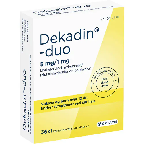 Dekadin-Duo Sugetabletter Sitron 36 stk