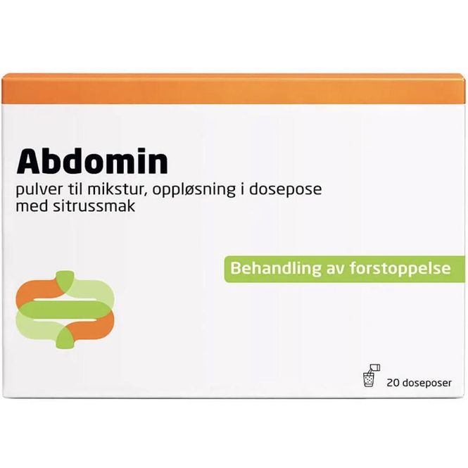Hovedbilde Abdomin Pulver Mikstur Sitrus 20 doser