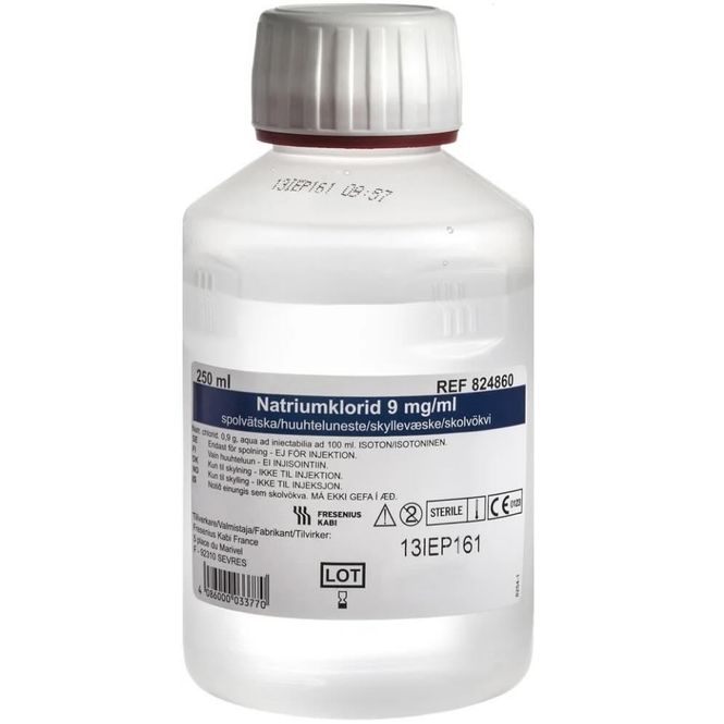 Hovedbilde Natriumklorid 9mg/ml Helleflaske 250 ml