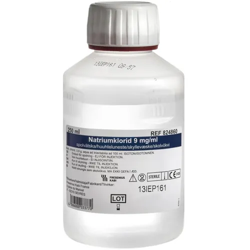 Natriumklorid 9mg/ml Helleflaske 250 ml
