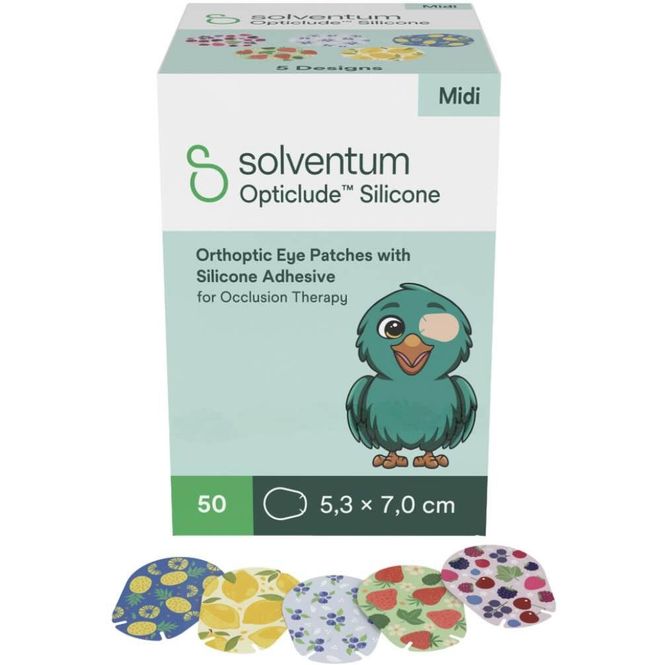 Hovedbilde Opticlude 2738PG Silicone Midi 2738PG Øyelapper Frukt/Bær 50 stk