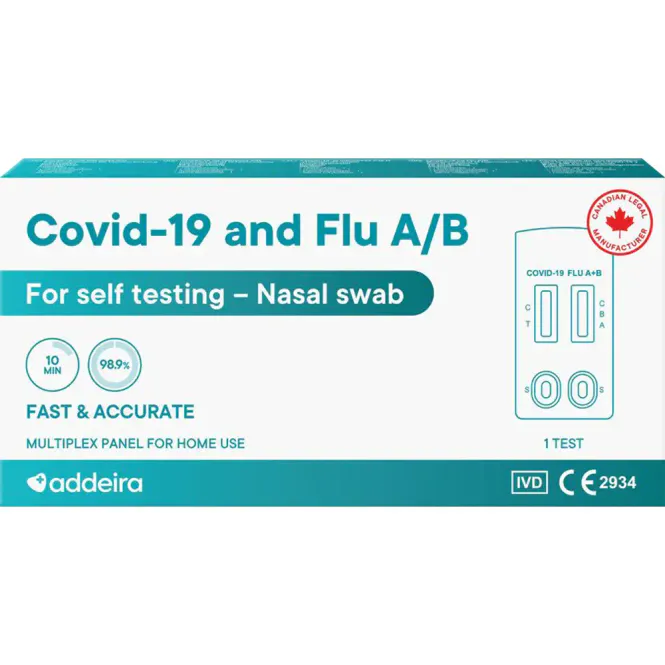 Hovedbilde Addeira Covid-19 & Influensa A+B Selvtest 1 stk