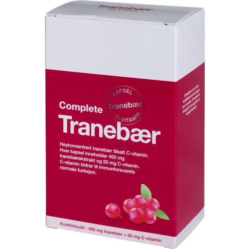 Complete Tranebær Tabletter m/C-vitamin 60 stk