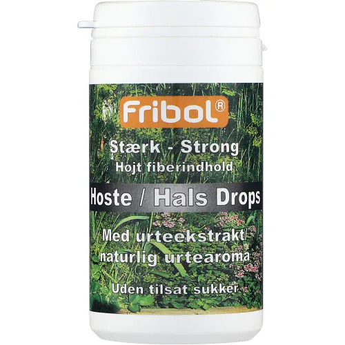 Fribol Sukkerfri Hoste/Hals Drops Sterk 60 g