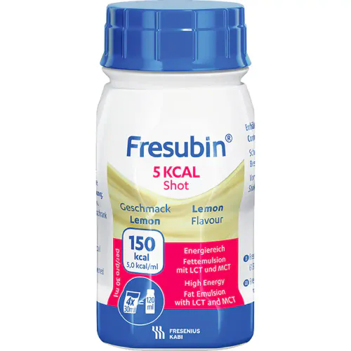 Fresubin 5 kcal Shot Fettemulsjon Sitron 4 x 120 ml