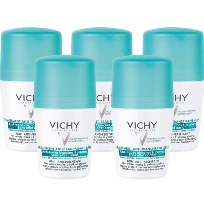 Hovedbilde Vichy 48H Anti-Stains Deo Antiperspirant Økonomipakke - 5 x 50 ml