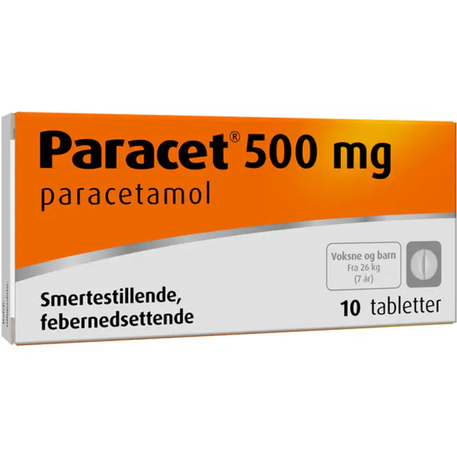Hovedbilde Paracet Tabletter 500 mg 10 stk