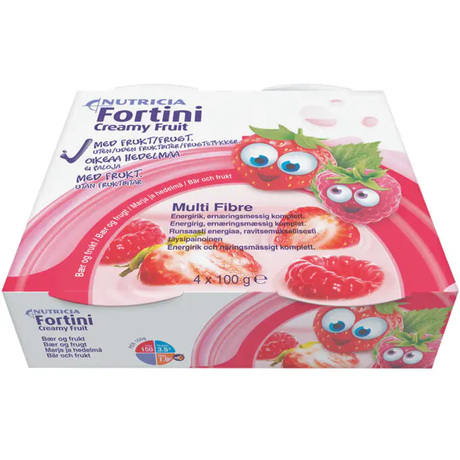 Hovedbilde Fortini Creamy Fruit Bær & Frukt 4 x 100 ml