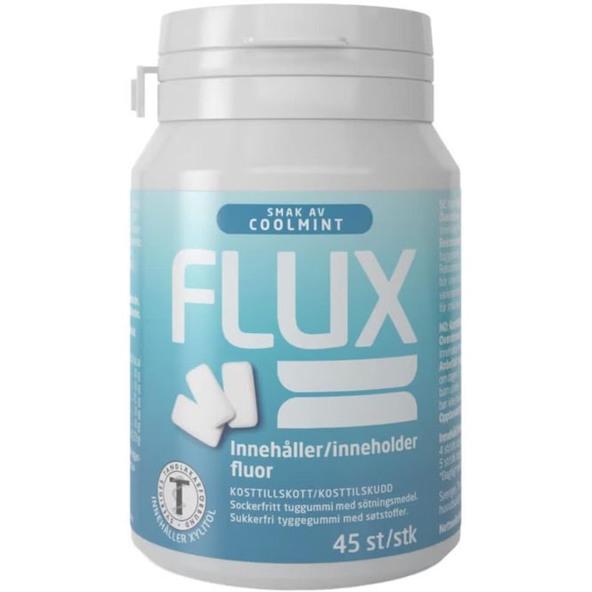 Hovedbilde Flux Coolmint Tyggegummi m/ Fluor 45 stk