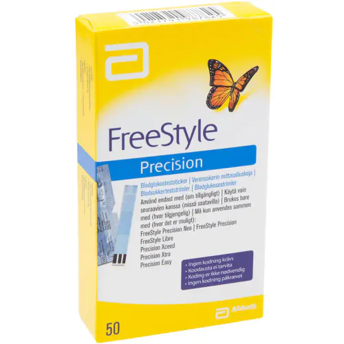 FreeStyle Precision Blodsukkerteststrimler 50 stk