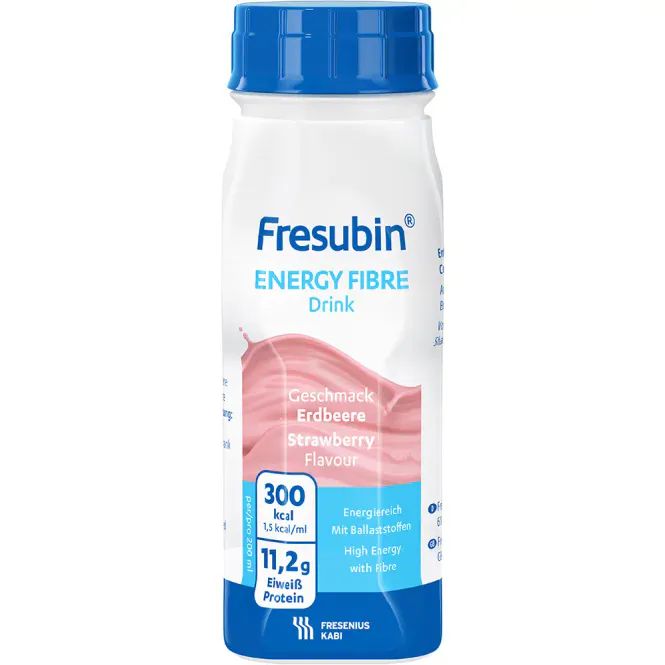 Hovedbilde Fresubin Energy Fibre Drink Jordbær 4 x 200 ml