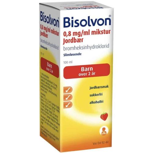 Bisolvon Mikstur 0,8 mg/ml Jordbær 100 ml