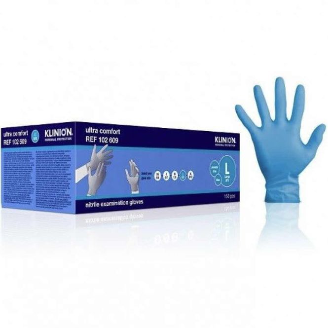 Hovedbilde Klinion Ultra Comfort Nitril Hanske L 150 stk