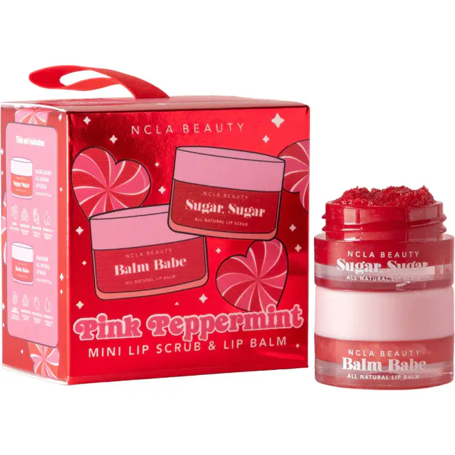 Hovedbilde NCLA Beauty Mini Pink Peppermint  Lip Scrub + Balm Duo Gavesett