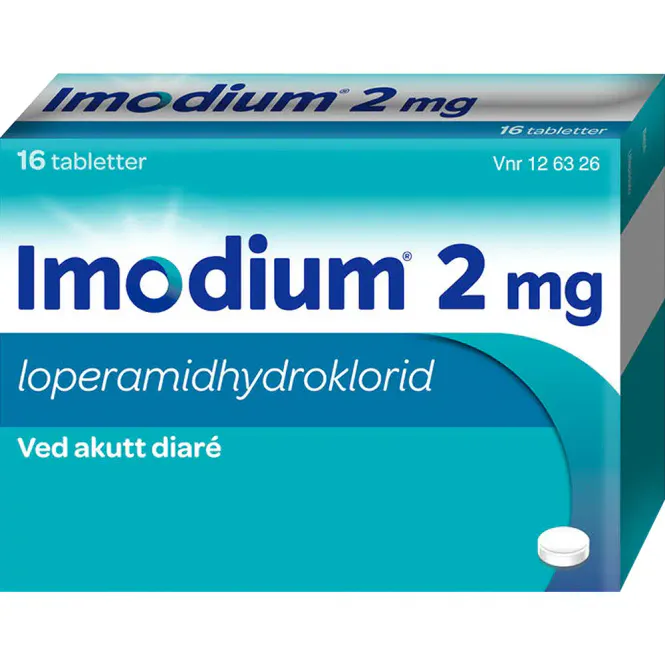 Hovedbilde Imodium 2 mg Tabletter 16 stk