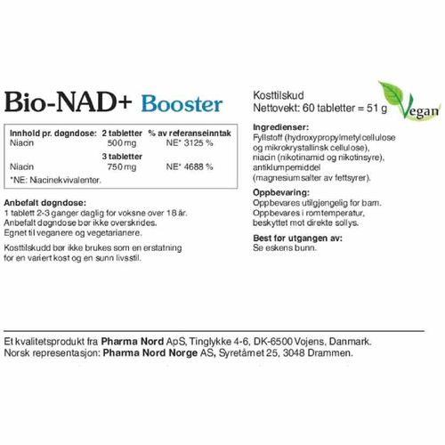 Bio-NAD+ Booster Tabletter 60 stk