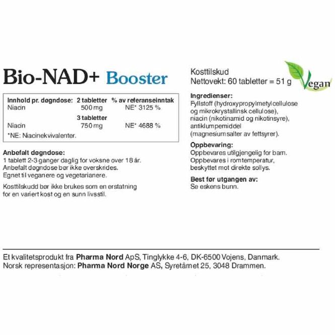 Hovedbilde Bio-NAD+ Booster Tabletter 60 stk
