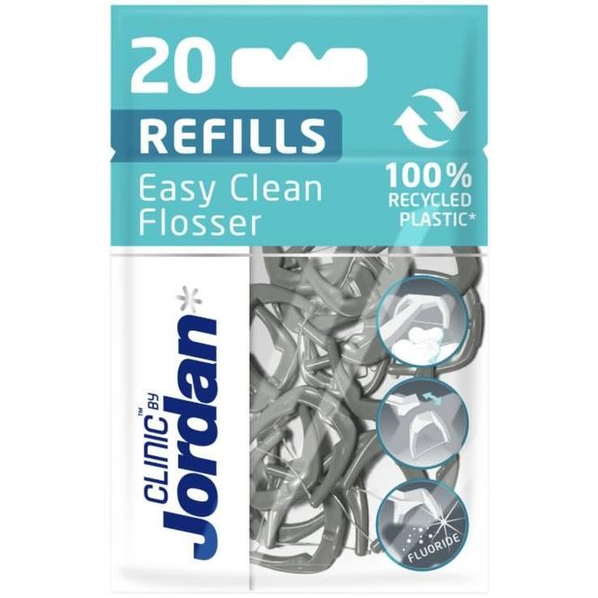 Hovedbilde Jordan Clinic Easy Clean Tanntråd Refill 20 stk