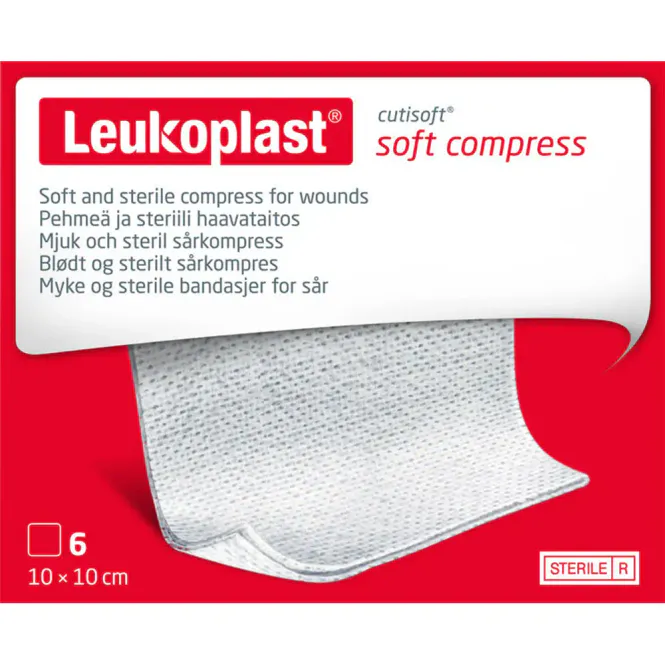 Hovedbilde Leukoplast Cutisoft Steril Kompress 10 x 10 cm 6 stk