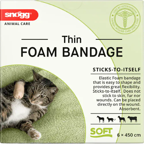 Snøgg Animal Care Skumbandasje Tynn 6x450 cm 1 stk