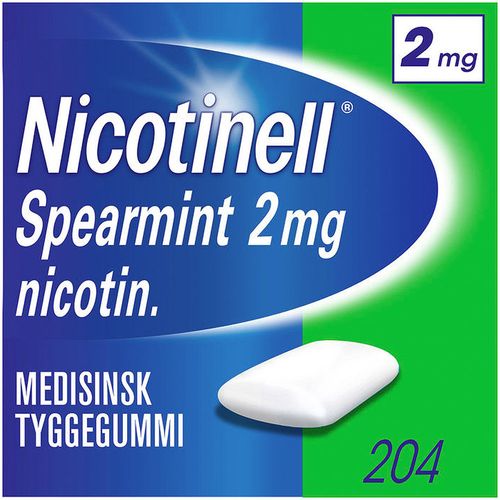 Nicotinell Tyggegummi 2 mg Spearmint 204 stk
