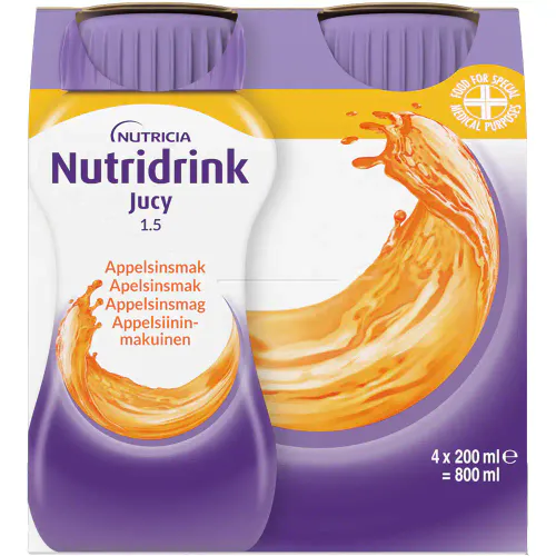 Nutridrink Jucy Appelsin 4 x 200 ml