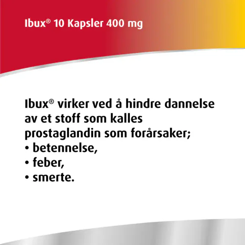 Ibux Kapsler 400 mg 10 stk
