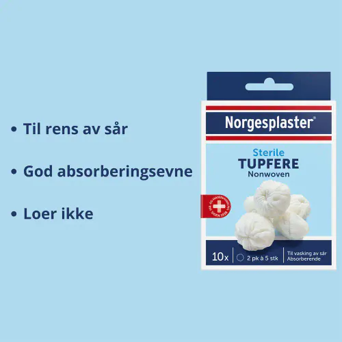 Norgesplaster Steril Tupfere 10 stk