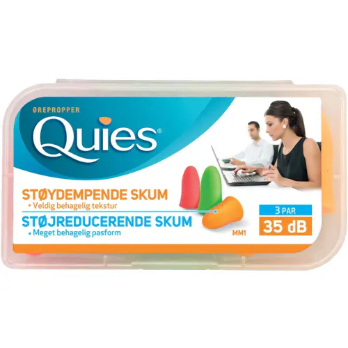 Quies Ørepropper Mykt Skum 3 par