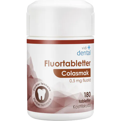 Vidi Dental Fluortabletter 0,5mg Cola 180 stk