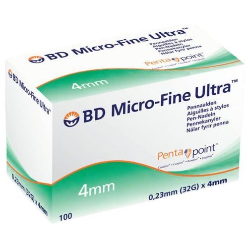 BD Microfine+ Ultra Pennekanyle 32G 0,23mm x 4mm 100 stk