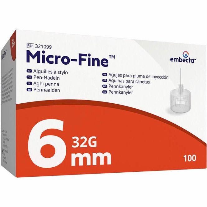 Hovedbilde Embecta Micro-Fine Pennekanyle 32G 6mm 100 stk