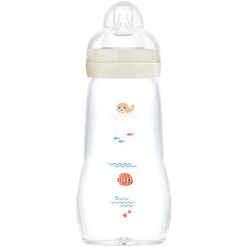 Mam Feel Good Tåteflaske Glass Nøytral 260 ml 1 stk
