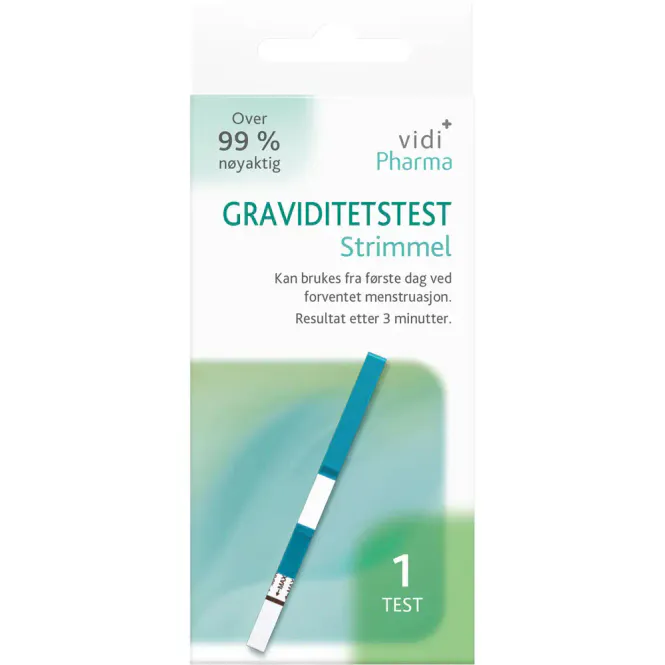Hovedbilde Vidi Pharma Graviditetstest Strimmel 1 stk
