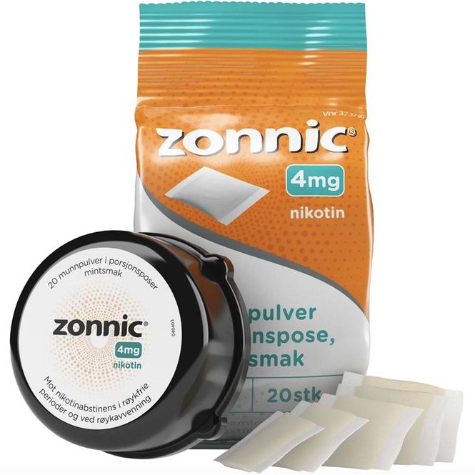 Hovedbilde Zonnic Munnpulver 4 mg Mint 20 poser