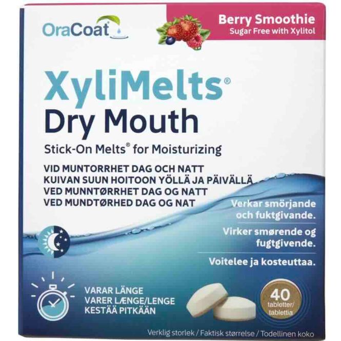 Hovedbilde XyliMelts Berry Smoothie Klebetabletter 40 stk