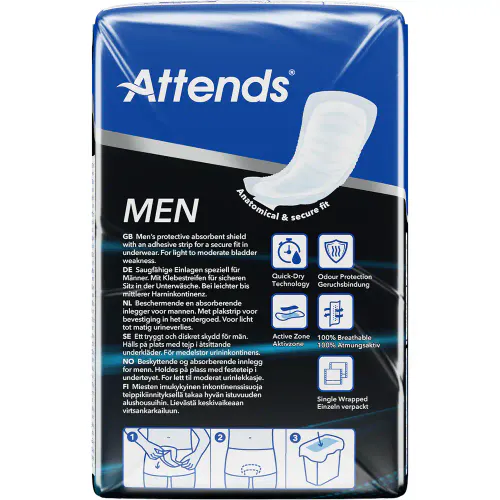 Attends Men 3 Protective Absorbent Shield 10 stk