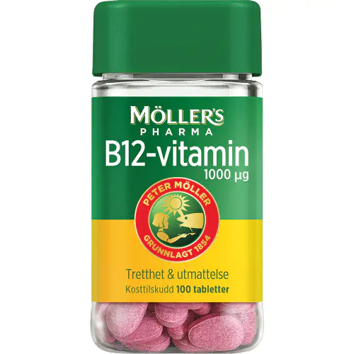 Møllers Pharma B12-Vitamin 1000 µg Tabletter 100 stk
