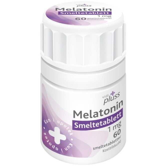 Hovedbilde Vidi Pluss Melatonin 1 mg Smeltetabletter 60 stk