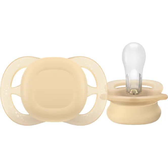 Hovedbilde Avent Ultra Start Soft Narresmokk 0-2m Lilla & Gul 2 stk
