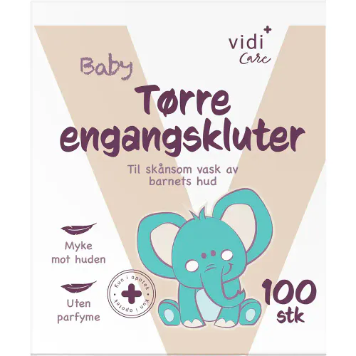 Vidi Care Baby Tørre Engangskluter 100 stk