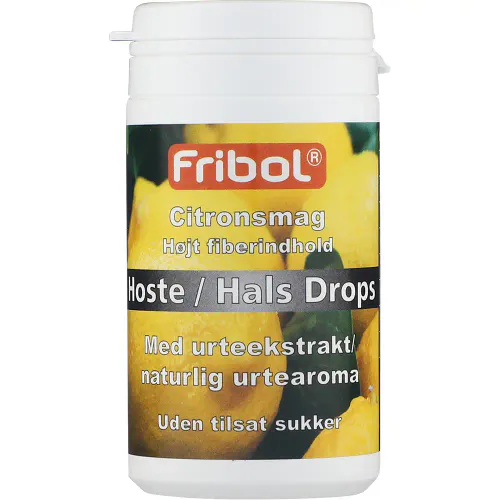 Fribol Sukkerfri Hoste/Hals Drops Sitron 60 g