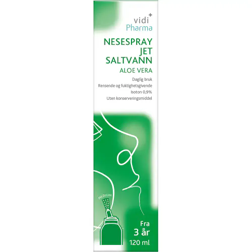 Vidi Pharma Nesespray Jet Saltvann Aloe Vera 120 ml