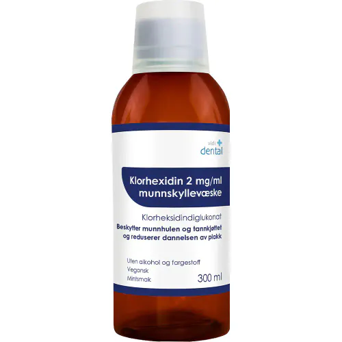 Vidi Dental Klorhexidin 2 mg/ml Munnskyllevæske 300 ml