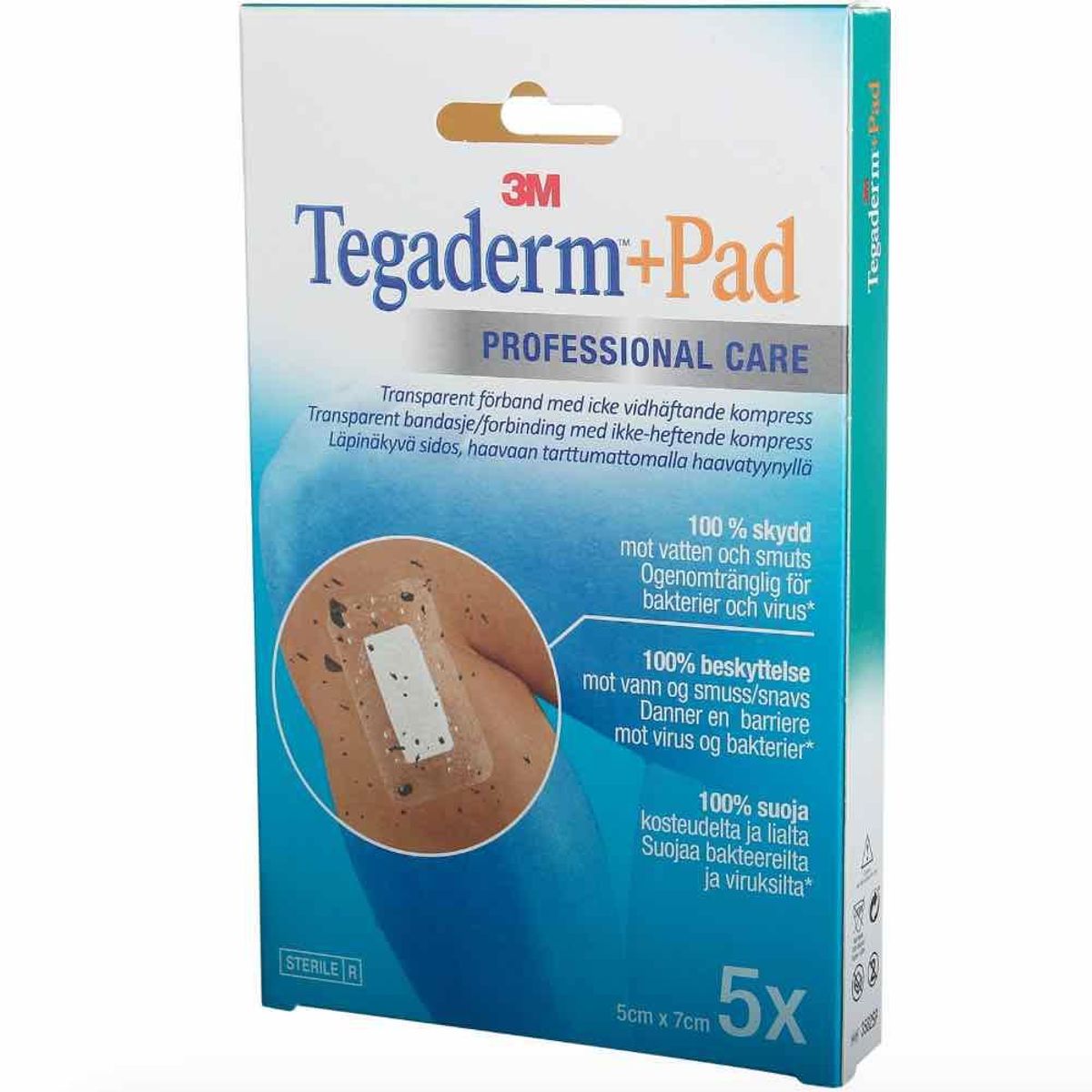 Tegaderm+Pad 5x7cm Professional Care Vanntett Kompress 5 stk