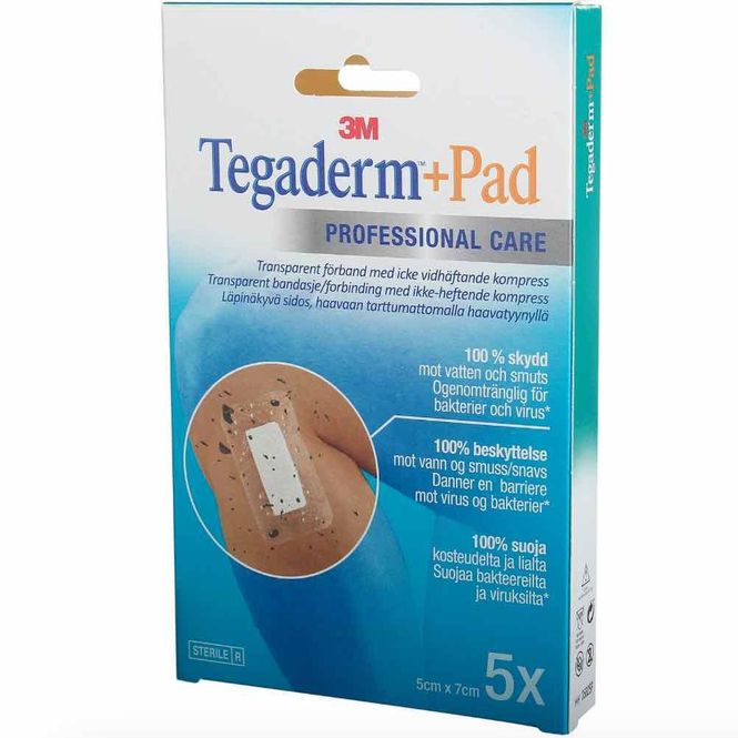 Hovedbilde Tegaderm+Pad 5x7cm Professional Care Vanntett Kompress 5 stk