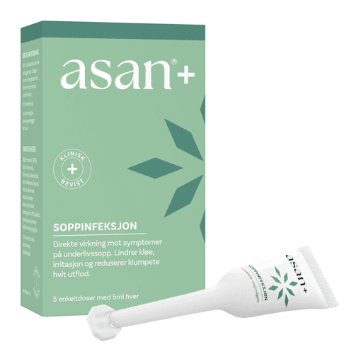 Asan+ Soppinfeksjon Vaginalgel 5x5 ml