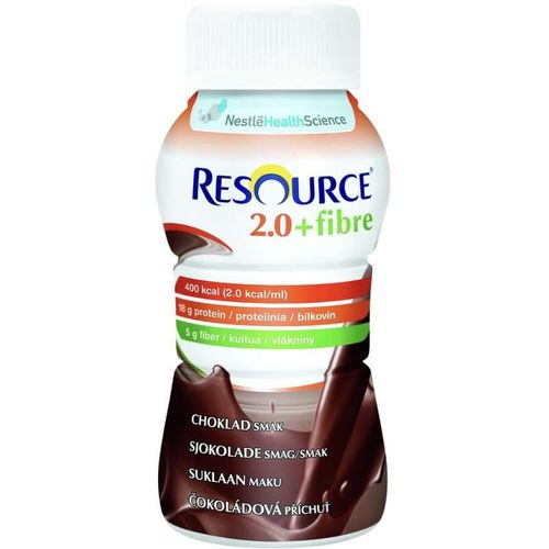 Resource 2.0+Fibre Næringsdrikk Sjokolade 4x200 ml